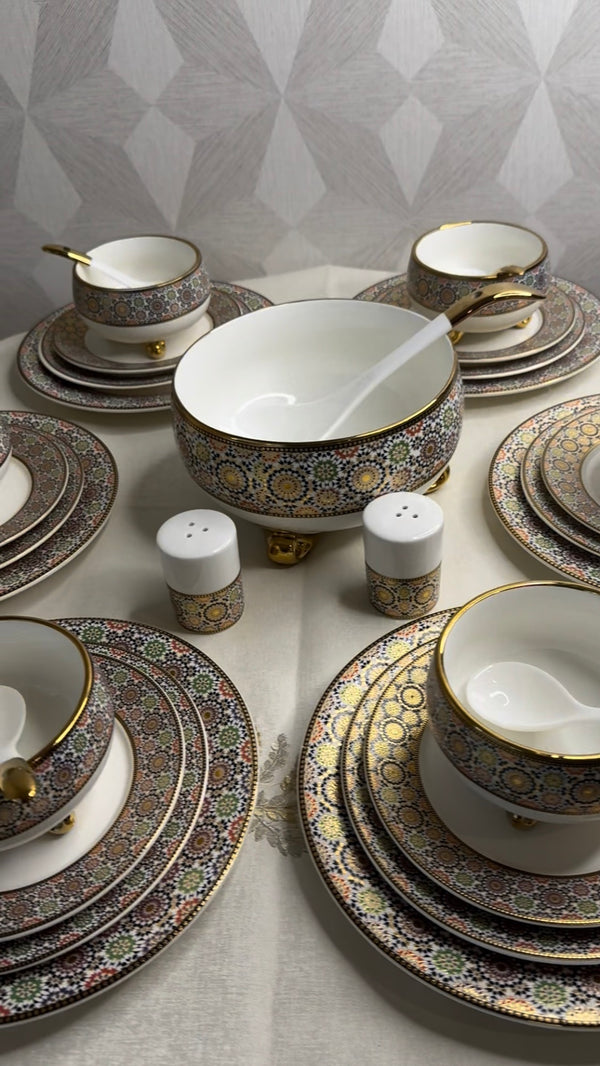 Moroccan zillija set for 6 people