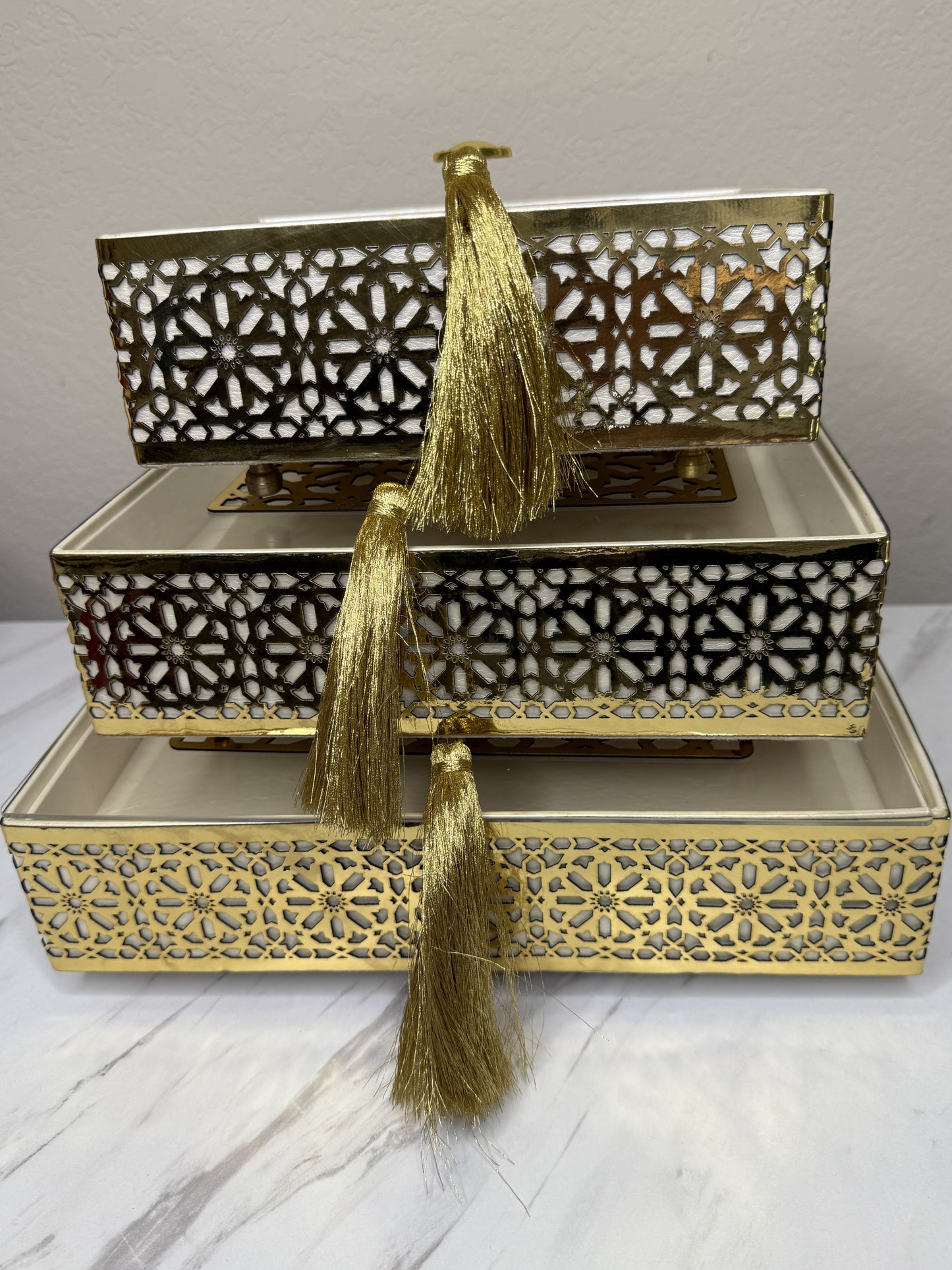 Set of 3 boxes(check for more shapes)(Moroccan artisanat)