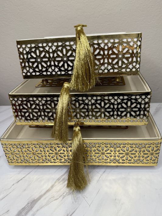 Set of 3 boxes(check for more shapes)(Moroccan artisanat)