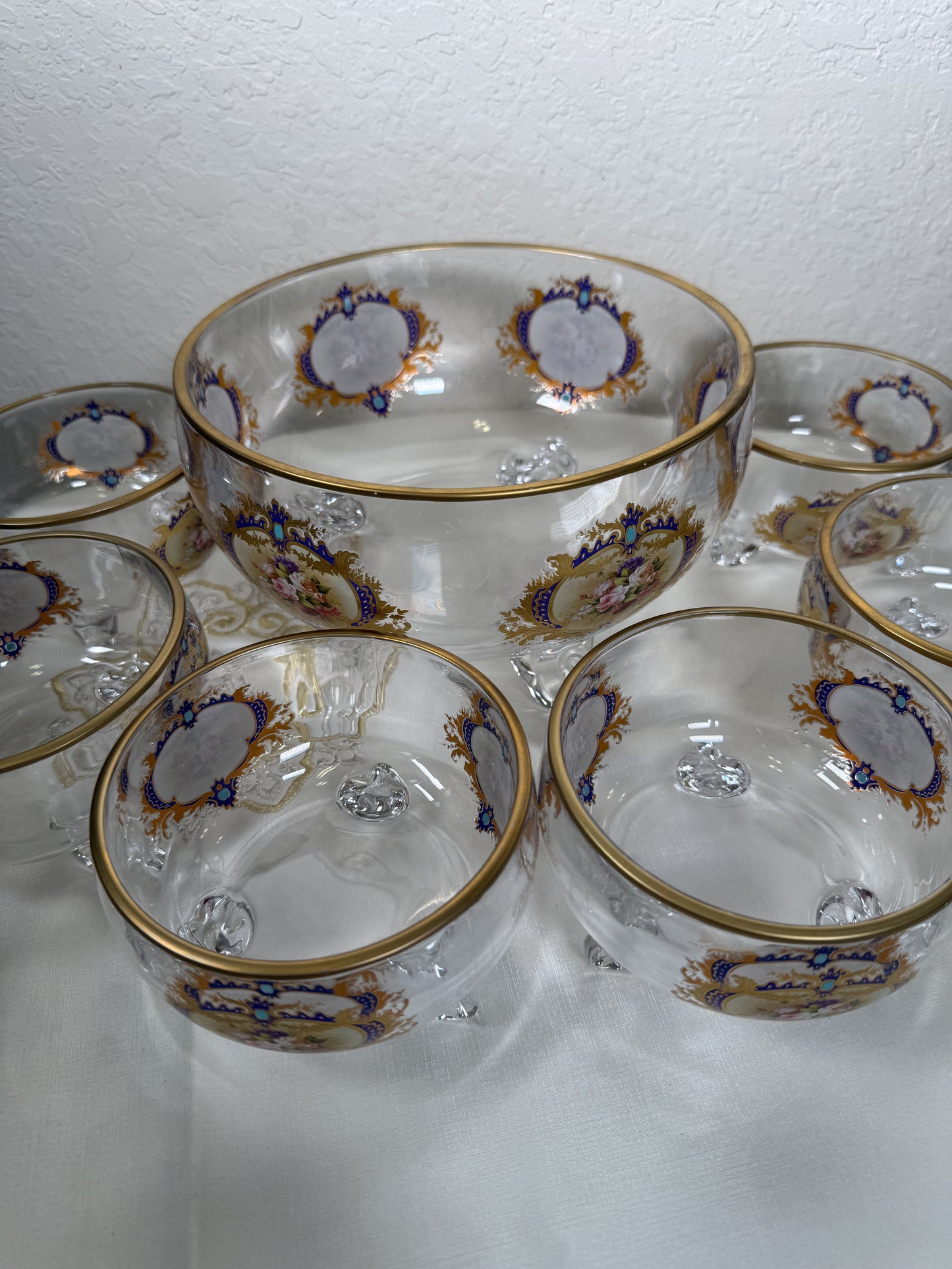 Saladier with six bowls(check for more colors)(Moroccan artisanat)