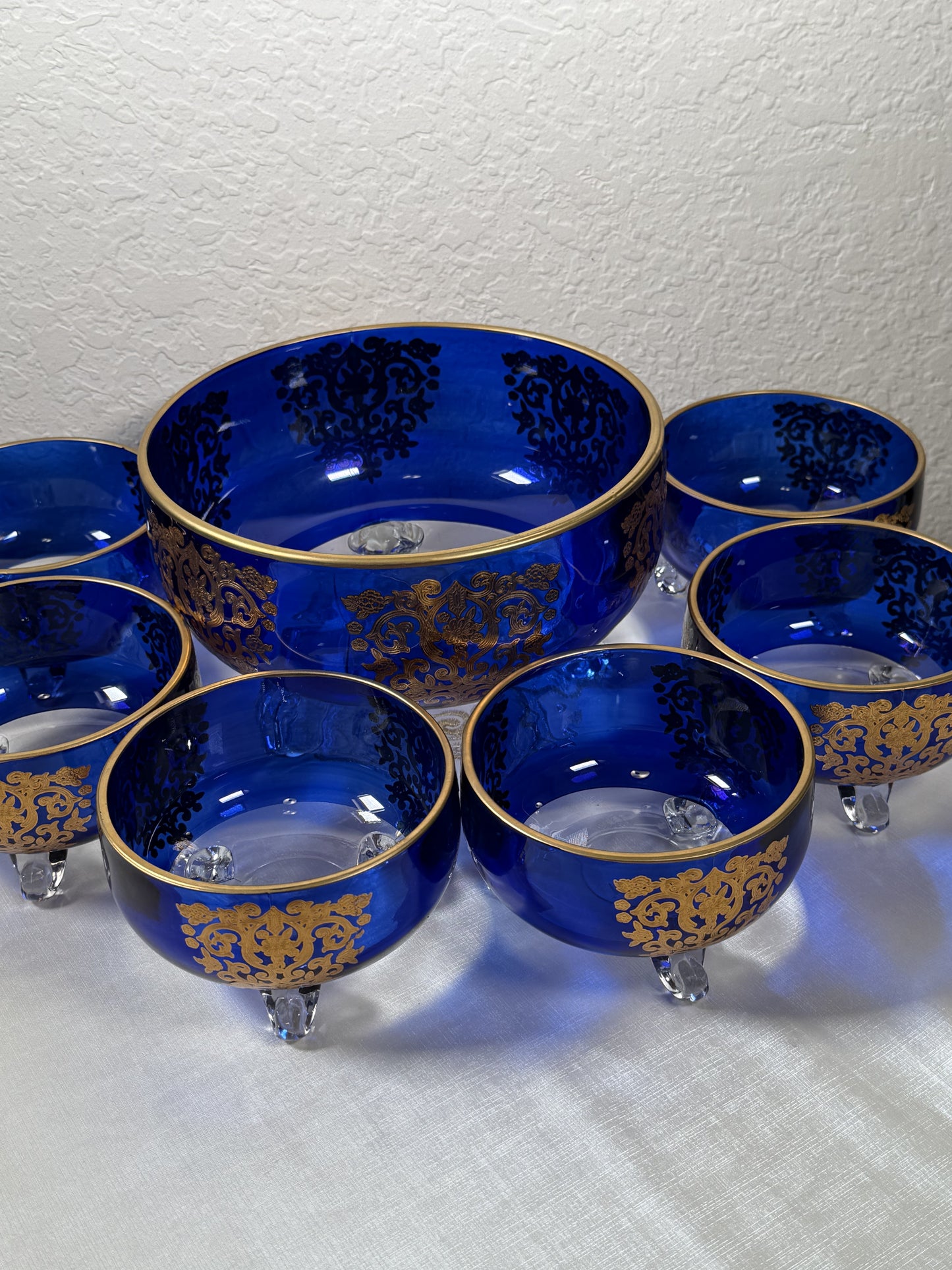 Saladier with six bowls(check for more colors)(Moroccan artisanat)