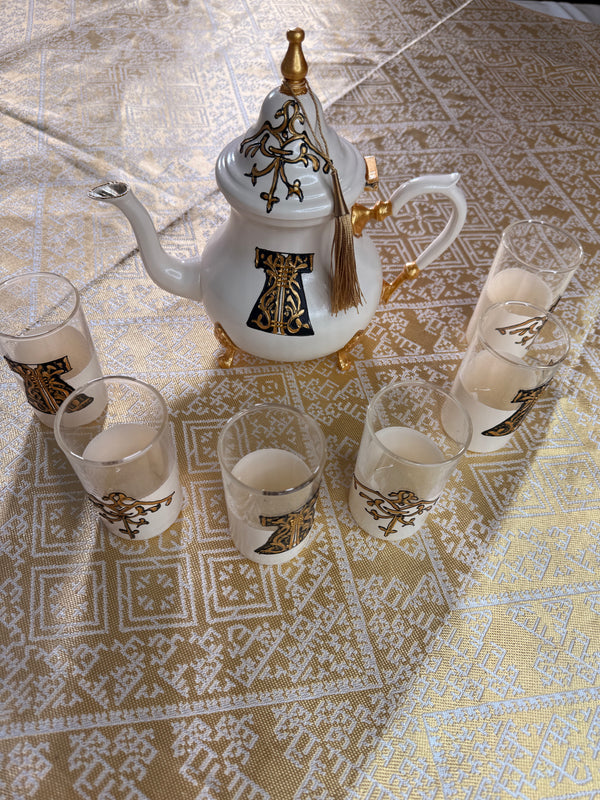 Tea kettle and Tea cups(6)