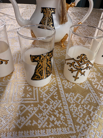 Tea kettle and Tea cups(6)