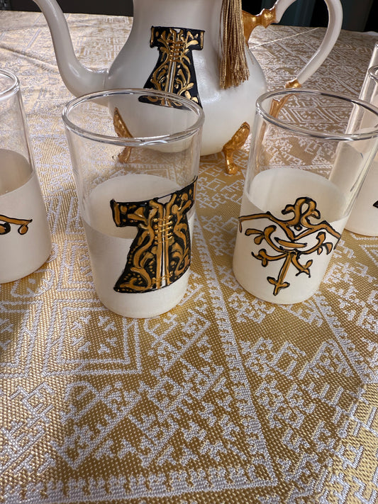 Tea kettle and Tea cups(6)