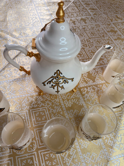 Tea kettle and Tea cups(6)