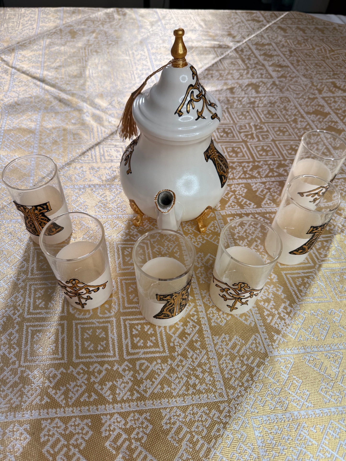 Tea kettle and Tea cups(6)