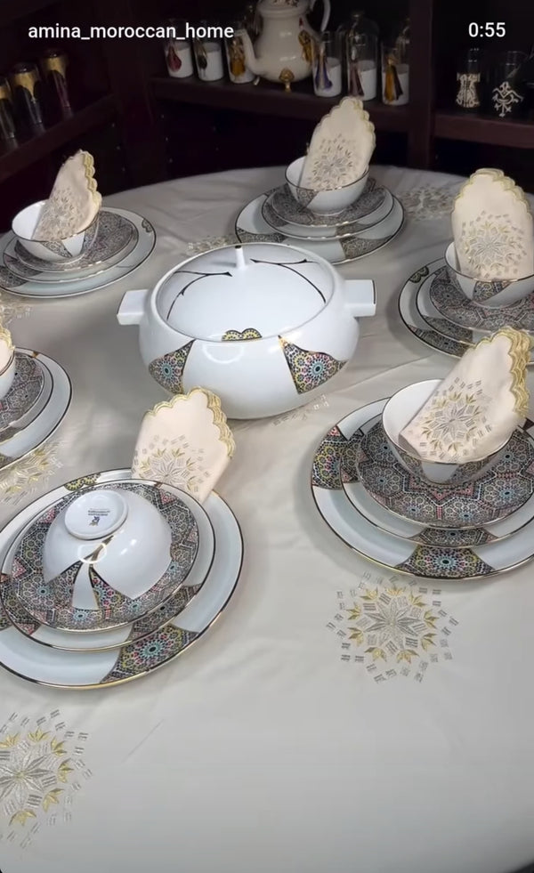 Moroccan zillija set for 6