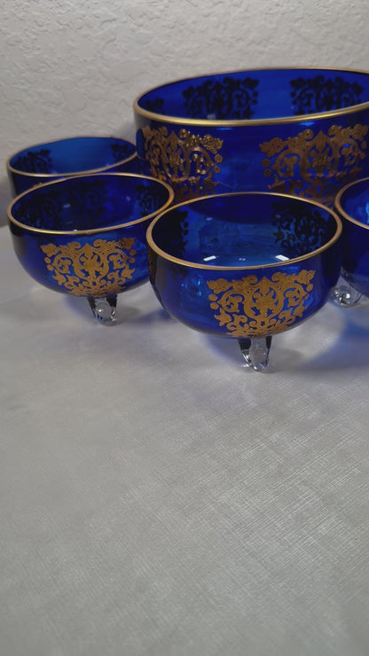 Saladier with six bowls(check for more colors)(Moroccan artisanat)